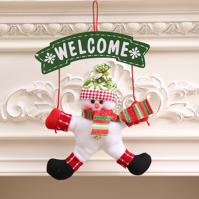 

Toponeto Door Hanging Pendants Xmas Christmas Santa Claus Pattern Home Creative Gift