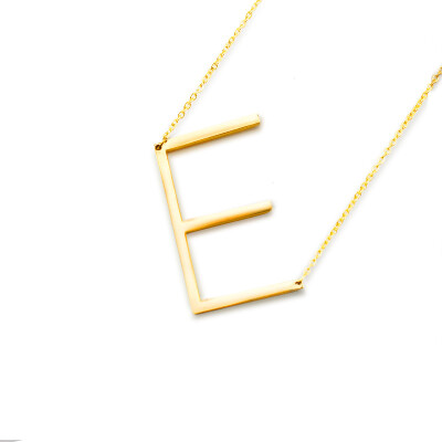 

New fashion Gold Stainless Steel 26 Alphabet Letter Pendant initial Necklace for Women Fashion Jewelry Choker Girl Collier