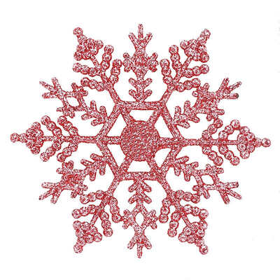 

12PcsSet Sparkly Glitter Snowflake Christmas Ornaments Xmas Tree Hanger Garland Making Decorations