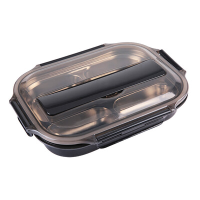

Greensen 600ml 4 Grids Stainless Steel Lunch Box Japanese Bento Box Food Container for Adult Children