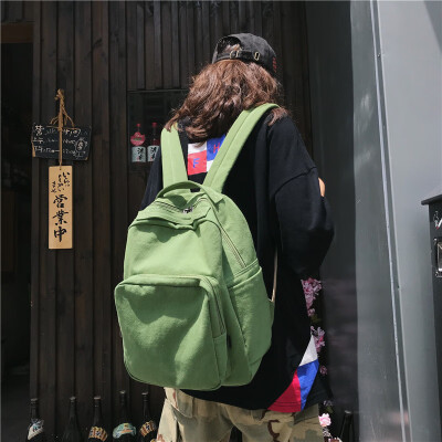 

Playing with schoolbag girls Korean high school girls backpack ins wind Joker college students fashion backpack girls tide