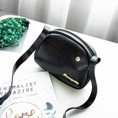 

Bag Fashion Women Casual Girls Shoulder Female Bag Oil Wax Skin Single Phone Letter Sequined Messenger Small Crossbody Bags