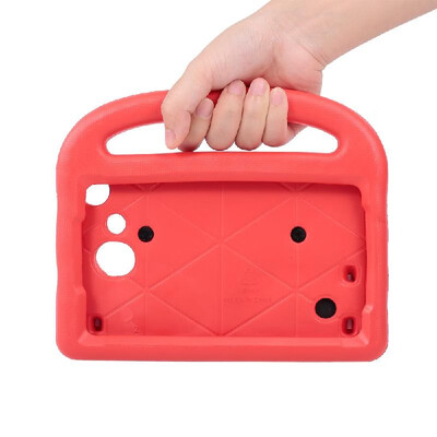 

Protective EVA Case for Samsung 7inch Tab Silicone Shockproof Handle Case Screen Protector for Kids Red