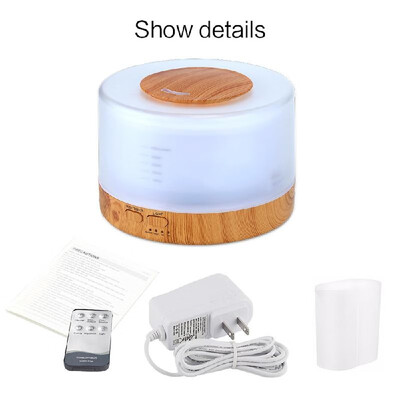 

500ML Humidifier Essential Oil Diffuser Household Air Humidifier Aroma Diffuser Aromatherapy LED 7 Colors-changing Light Remote Co