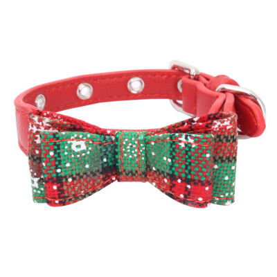 

Christmas Pet Bow Tie Adjustable Pet Collar Harness Bow Knot Collar Pets Festival Supplies