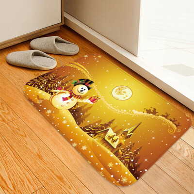 

Gobestart Christmas Carpet Kitchen Doorway Bathroom Floor Carpet Floor Mat Print 40x60cm