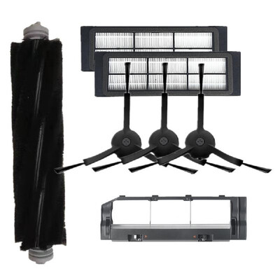 

7PCS Main Brush Side Brushes HEPA Filter Cleaning Tool Replacements for Xiaomi Xiaowa Roborock Vacuum Cleaner