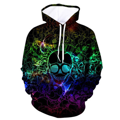 

Toponeto Mens Casual 3D Print hooded Party Long Sleeve Hoodie Blouse Top Sweatshirt