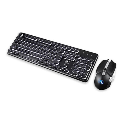 

Chargable Backlit Ergonomic Gaming Wireless 104 Keys Keyboard Mouse Sets