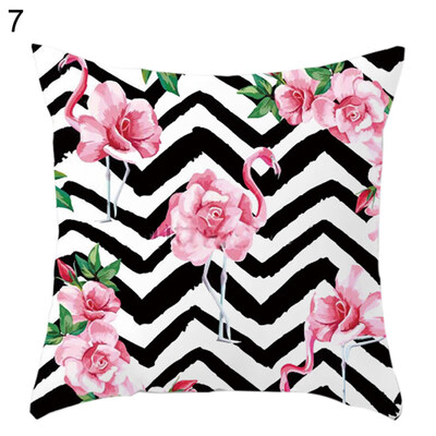 

45x45cm Flamingo Soft Throw Pillow Case Cushion Cover Sofa Bed Car Home Decor