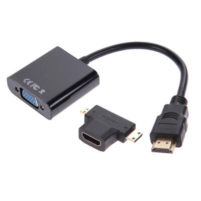 

1080p Micro HDMI Mini HDMI HDMI to VGA Adaptor 1080p Chipset Converter