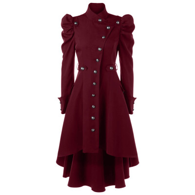 

Roseonmyhand Womens Vintage Steampunk Long Coat Gothic Overcoat Ladies Retro Jacket