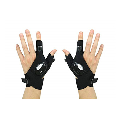 

2 LED Flashlight Magic Glove Outdoor Activities Fishing Convenient Machine Tools