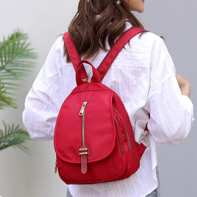 

Tailored Fashion Women Nylon Waterproof Large Capacity Student Backpack Travel Couple Bag