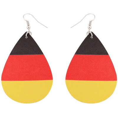 

American Flag Earrings Pu leather Earrings July 4th Independence Day Teardrop Earrings Jewelry Gift
