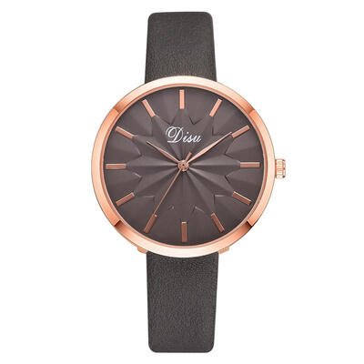 

Temperament Womens Watches Scale Dial Ladies Quartz Wristwatch Leather Strap Business Clock Bayan Kol Saati
