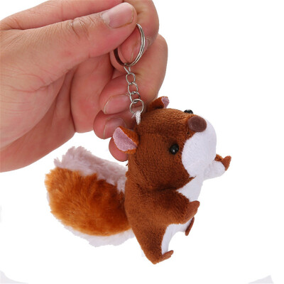 

Tailored Cute Soft Squirrel Pendant Key Chain Funny Stuffed Plush Doll Kids Toy Gift