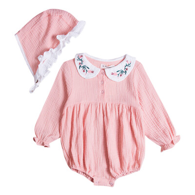 

Newborn Baby Girls Bodysuit Princess Romper Jumpsuit Hat 2Pcs Outfit Set Clothes