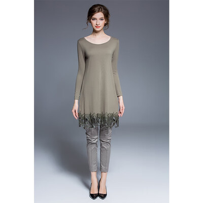 

inHIM Womens T-shirt Womens long T-shirt Fashion simple 17384