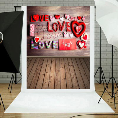 

Toponeto Valentines Day Love Heart Photography Backdrop Vinyl Photo Background Prop Gift