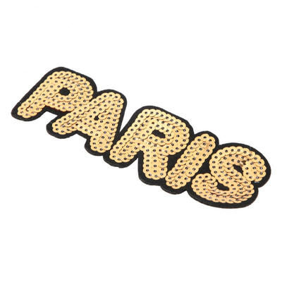 

Greensen 2Pcs DIY Hand-made Sequined PARIS Letter Shape Sewing Embroidery Clothes Patches