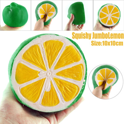 

YIWULA10CM Jumbo Half Fresh Lemon Slow Rising Scented Charms Kawaii Squeeze Toy