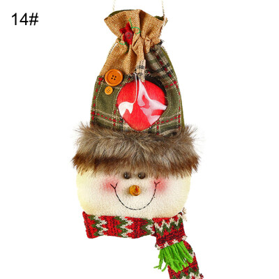 

Christmas Santa Deer Snowman Pattern Apple Candy Gift Storage Bag Tree Decor