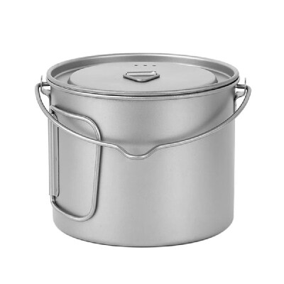 

1100ml Titanium Pot Ultralight Portable Hanging Pot with Lid&Foldable Handle Outdoor Camping Hiking Backpacking