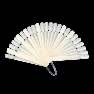 

Toponeto 32Pcs Nail Art False Tips Sticks Polish Practice Display Fan Board Design Tool
