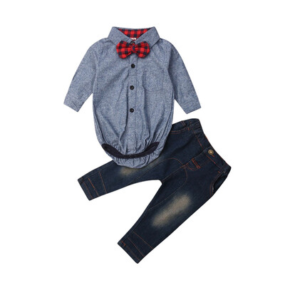 

Toddler Kids Baby Boy Outfits Clothes Long Sleeve TopsPants Trousers 2PCS Set