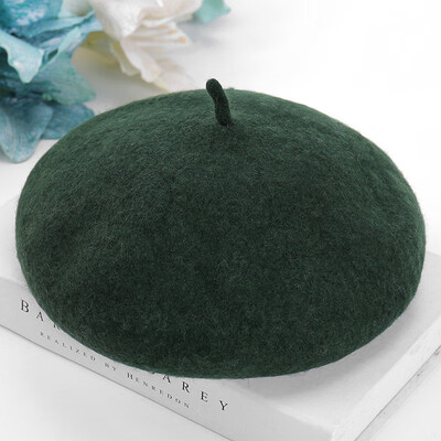 

2019 new beret retro pumpkin hat student literary artist hat wool plus thick hundred-set womens hat