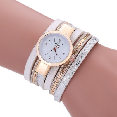 

Xianle Jiaojin Gold Compiled Two Circles Wrap Bracelet Women