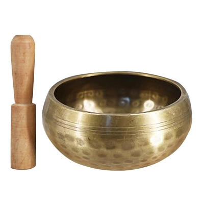 

Tibetan Buddhist Singing Bowl Buddha Sound Bowl Musical Instrument for Meditation with Stick Yoga Home Decoration