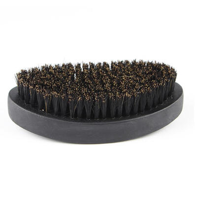 

Oval Portable Boar Bristle Beard Brush Men Facial Cleaning Mustache Care