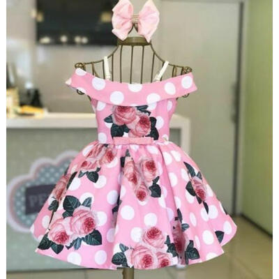

Baby Newborn Girls Floral Princess Off-Shoulder Short Sleeve Tutu Dress Outfits