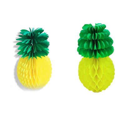 

Tropical Pineapple Paper Honeycomb Ball Lantern Home Garden Hawaiian Wedding Party Decoration
