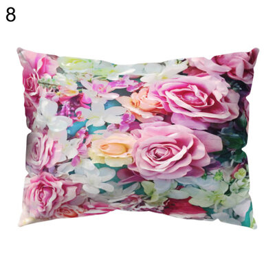 

Multicolor Peony Flower Pillow Case Cushion Cover Sofa Bed Car Cafe Decoration