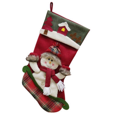 

Christmas Stocking Santa ClausSnowmanElk Sock Gift Candy Bag Ornaments