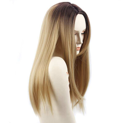 

〖Follure〗Women Fashion Lady Long Straight Neat Middle Part Hair Cosplay Party Wig