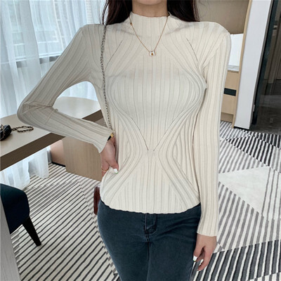 

2019 Korean Version Long Sleeve Loose Sweater Women Slim 7 Colors Sweater Autumn Spring