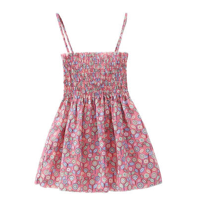 

Pastoral Style Floral Cute Girl Sweet Summer Wrap Chest Slip Backless Dress