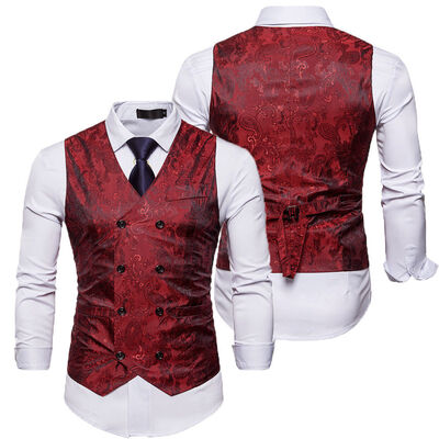 

Mens Dress Suit Vest Formal Business Wedding Tuxedo Waistcoat Jacket Coat Tops