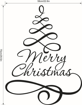 

Tailored Merry Christmas Background Wall Decoration Removable Wall Stickers