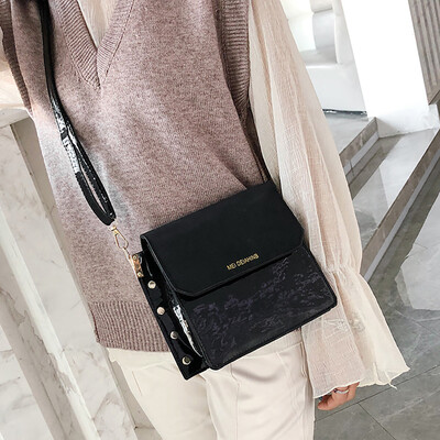 

Tailored Women Scrub Bag Wild Chain Rivet Shoulder Bag Messenger Bag