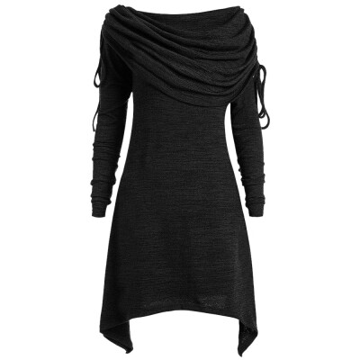 

Women Dress Sexy Drawstring Off Shoulder Casual Style Plus Size Dresses