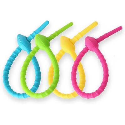 

Gear Tie Reusable Rubber Twist Tie Indoor&outdoor 4 pcs