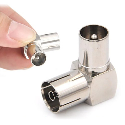 

〖Follure〗RF Right Angle Adapter Plug to Socket For TV Coax Aerial Cables Full Metal