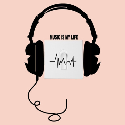 

Music Headphones Light Switch Wall Sticker