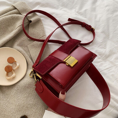 

Korean version of a small bag early autumn simple sanding small square bag new 2019 womens bag single shoulder bag oblique satche