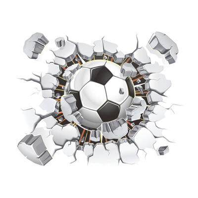 

Football Breaking Wall PVC Self-adhesive Waterproof Removable Wall Stickers